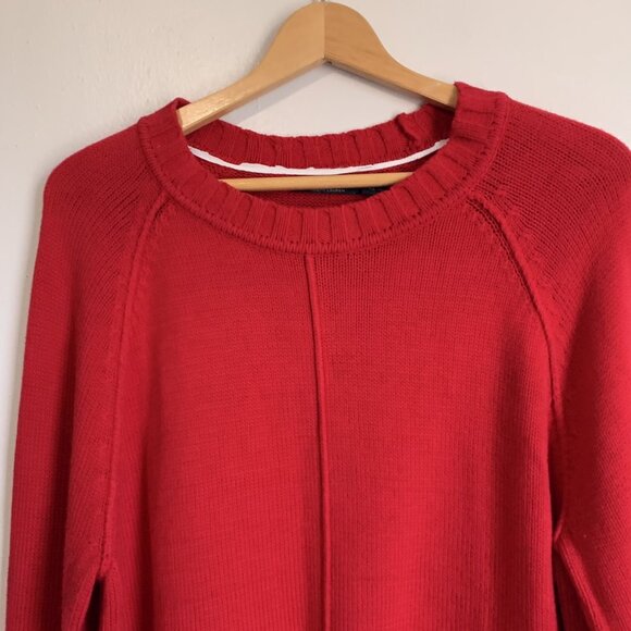 Lauren Ralph Lauren Women’s Sweater Size Large Red Classic Preppy Minimalist - Picture 3 of 9